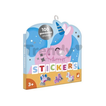 Samolepky Jednorožce Unicorns Stickers Janod 100 kusov J09190