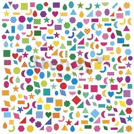 Samolepky Geometrické tvary Geometric Shapes Stickers Janod 300 kusov J09192