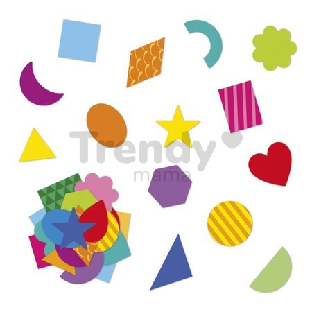 Samolepky Geometrické tvary Geometric Shapes Stickers Janod 300 kusov J09192