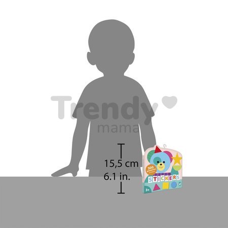 Samolepky Geometrické tvary Geometric Shapes Stickers Janod 300 kusov J09192