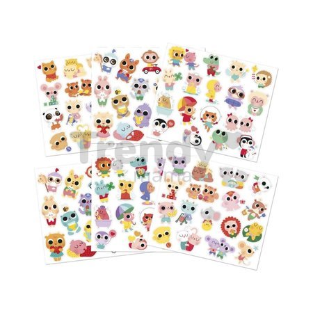 Samolepky Mláďatká Baby Animals Stickers Janod 100 kusov od 18 mes J09193
