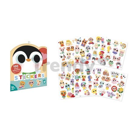 Samolepky Mláďatká Baby Animals Stickers Janod 100 kusov od 18 mes J09193