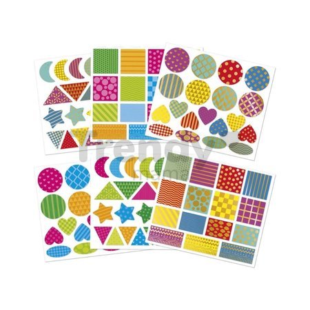 Samolepky Geometrické tvary Geometric Shapes Stickers Janod 150 kusov od 18 mes J09194