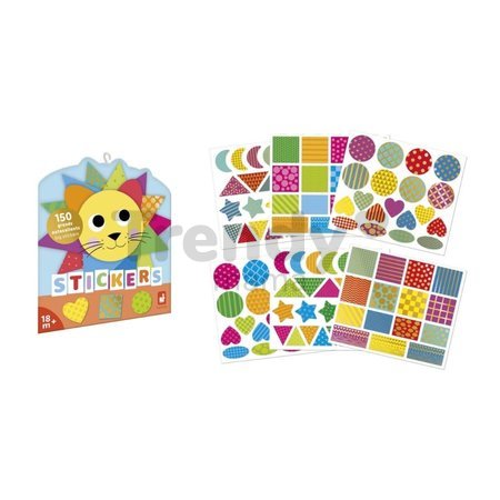 Samolepky Geometrické tvary Geometric Shapes Stickers Janod 150 kusov od 18 mes J09194