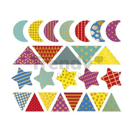 Samolepky Geometrické tvary Geometric Shapes Stickers Janod 150 kusov od 18 mes J09194