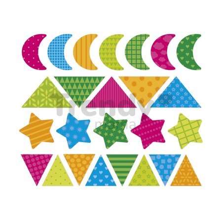 Samolepky Geometrické tvary Geometric Shapes Stickers Janod 150 kusov od 18 mes J09194