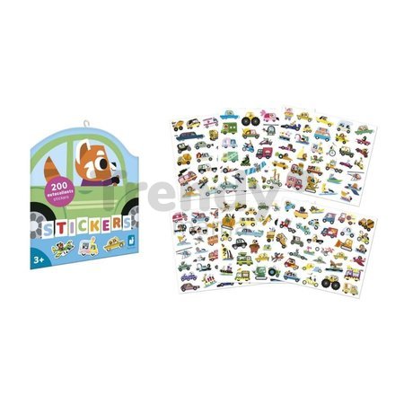 Samolepky Dopravné prostiedky Vehicles Stickers Janod 200 kusov J09196
