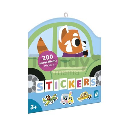 Samolepky Dopravné prostiedky Vehicles Stickers Janod 200 kusov J09196