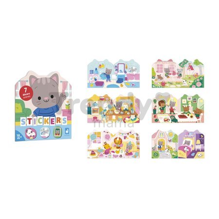 Kniha samolepiek Dom The House Stickers Book Janod 7 predlôh od 18 mes J09197
