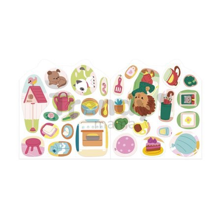 Kniha samolepiek Dom The House Stickers Book Janod 7 predlôh od 18 mes J09197