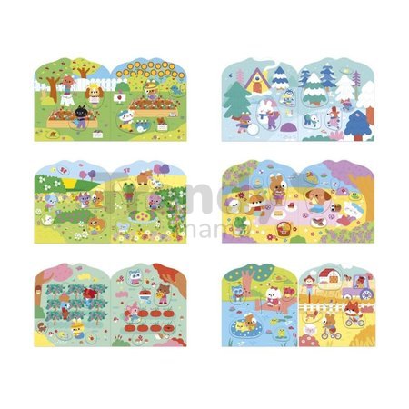 Kniha samolepiek Vidiek The Countryside Stickers Book Janod 7 predlôh od 18 mes J09198