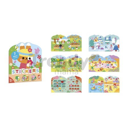 Kniha samolepiek Vidiek The Countryside Stickers Book Janod 7 predlôh od 18 mes J09198