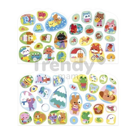 Kniha samolepiek Vidiek The Countryside Stickers Book Janod 7 predlôh od 18 mes J09198