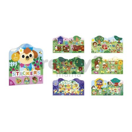 Kniha samolepiek Záhrada The Garden Stickers Book Janod 7 predlôh od 18 mes J09199