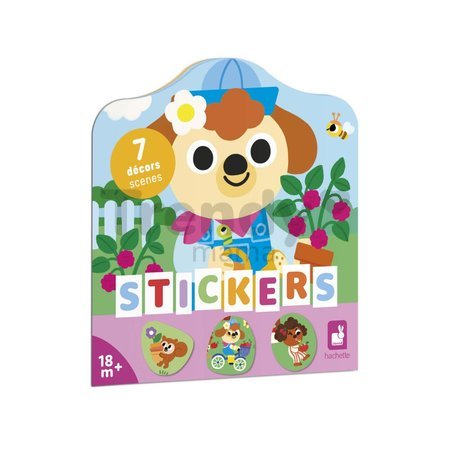 Kniha samolepiek Záhrada The Garden Stickers Book Janod 7 predlôh od 18 mes J09199