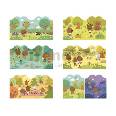Kniha samolepiek Les The Forest Stickers Book Janod 7 predlôh od 18 mes J09200