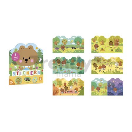 Kniha samolepiek Les The Forest Stickers Book Janod 7 predlôh od 18 mes J09200
