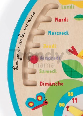 Drevený lunárny kalendár Over time Janod vo francúštine
