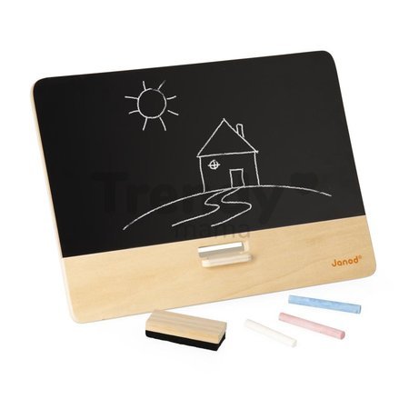 Drevená tabuľa na stôl so stojanom Timeless Chalkboard Janod 4 doplnky J09636