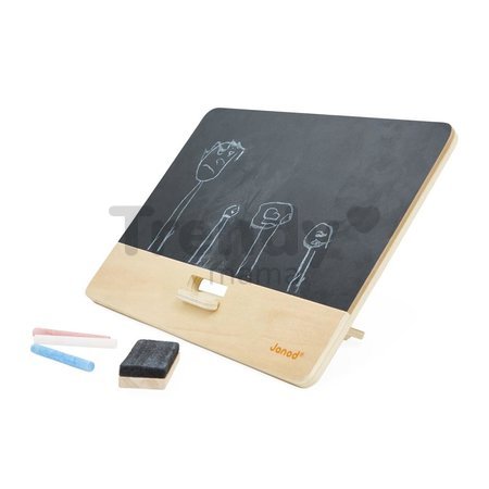 Drevená tabuľa na stôl so stojanom Timeless Chalkboard Janod 4 doplnky J09636