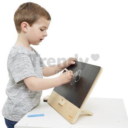 Drevená tabuľa na stôl so stojanom Timeless Chalkboard Janod 4 doplnky J09636