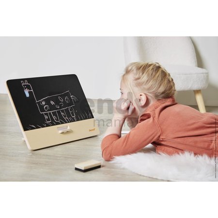 Drevená tabuľa na stôl so stojanom Timeless Chalkboard Janod 4 doplnky J09636