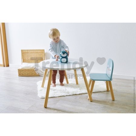 Drevený stolík so stoličkami Table and Chairs Polar Janod s pohárikom na farbičky J09650