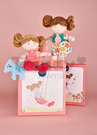 Bábika pre bábätká Mrs Confettis My First Doll Jolijou 20 cm v overale so psíkom z jemného textilu od 0 mes JJ6063