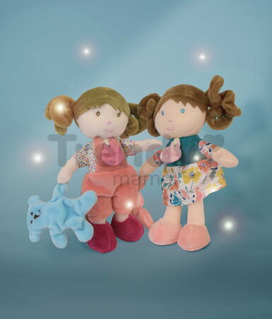 Bábika pre bábätká Mrs Confettis My First Doll Jolijou 20 cm v overale so psíkom z jemného textilu od 0 mes JJ6063