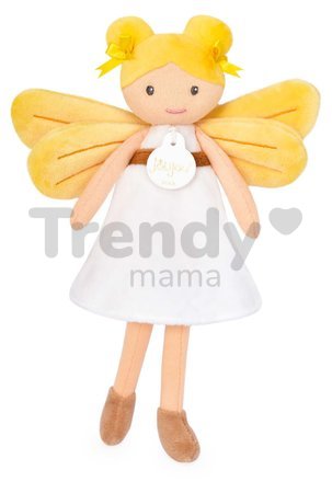 Bábika víla Aurore Forest Fairies Jolijou 25 cm v bielych šatách so žltými krídlami z jemného textilu od 5 rokov