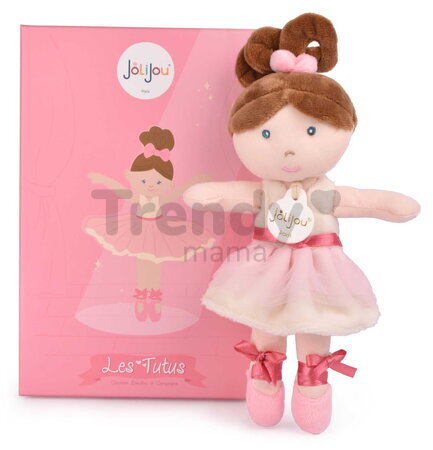 Bábika baletka My Ballerina Doll White Jolijou 20 cm s ružovou sukničkou z jemného textilu od 12 mes JJ6059