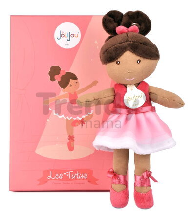Bábika baletka My Ballerina Doll Pink Jolijou 20 cm s ružovou sukničkou z jemného textilu od 12 mes JJ6060