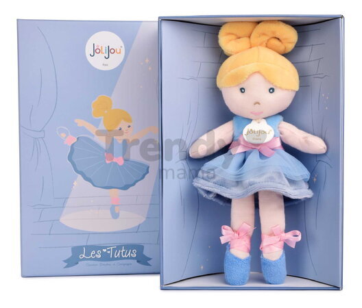Bábika baletka My Ballerina Doll Blue Jolijou 20 cm s modrou sukničkou z jemného textilu od 12 mes JJ6061