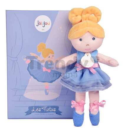 Bábika baletka My Ballerina Doll Blue Jolijou 20 cm s modrou sukničkou z jemného textilu od 12 mes JJ6061
