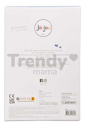 Bábika baletka My Ballerina Doll Blue Jolijou 20 cm s modrou sukničkou z jemného textilu od 12 mes JJ6061