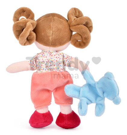 Bábika pre bábätká Mrs Confettis My First Doll Jolijou 20 cm v overale so psíkom z jemného textilu od 0 mes JJ6063