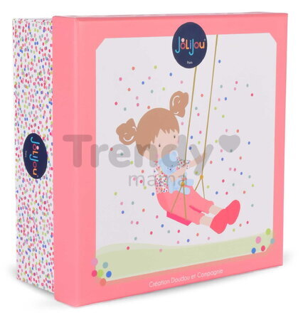 Bábika pre bábätká Mrs Confettis My First Doll Jolijou 20 cm v overale so psíkom z jemného textilu od 0 mes JJ6063