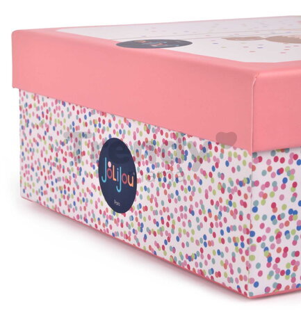 Bábika pre bábätká Mrs Confettis My First Doll Jolijou 20 cm v overale so psíkom z jemného textilu od 0 mes JJ6063