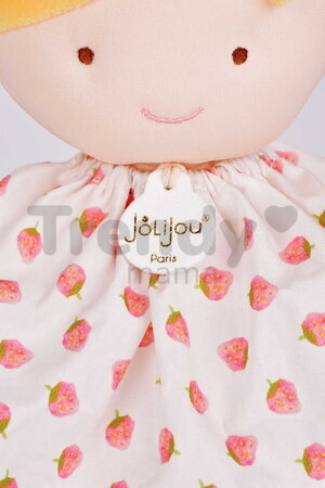 Bábika Strawberry Pretty Jolijou 28 cm s blond vláskami vo vzorovaných šatách od 0 mes JJ6064