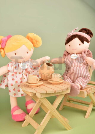 Bábika Opaline Pretty Jolijou 28 cm s hnedými vláskami v modrých šatách od 0 mes JJ6066