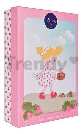 Bábika Strawberry Pretty Jolijou 28 cm s blond vláskami vo vzorovaných šatách od 0 mes JJ6064