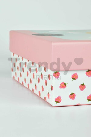 Bábika Strawberry Pretty Jolijou 28 cm s blond vláskami vo vzorovaných šatách od 0 mes JJ6064