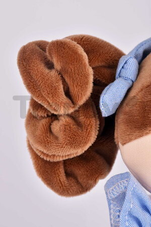 Bábika Océane Pretty Jolijou 28 cm s hnedými vláskami v prúžkovanom overale od 0 mes JJ6065