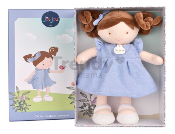 Bábika Océane Pretty Jolijou 28 cm s hnedými vláskami v prúžkovanom overale od 0 mes JJ6065