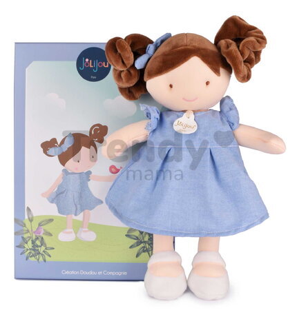 Bábika Océane Pretty Jolijou 28 cm s hnedými vláskami v prúžkovanom overale od 0 mes JJ6065