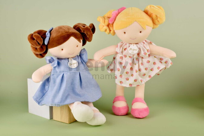 Bábika Océane Pretty Jolijou 28 cm s hnedými vláskami v prúžkovanom overale od 0 mes JJ6065