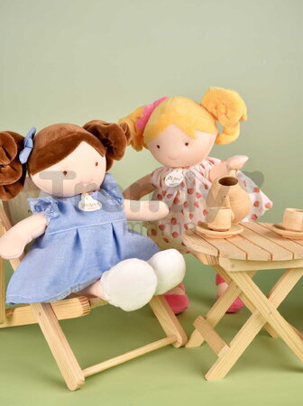 Bábika Océane Pretty Jolijou 28 cm s hnedými vláskami v prúžkovanom overale od 0 mes JJ6065