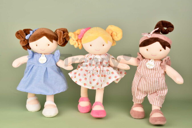 Bábika Océane Pretty Jolijou 28 cm s hnedými vláskami v prúžkovanom overale od 0 mes JJ6065