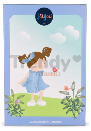 Bábika Océane Pretty Jolijou 28 cm s hnedými vláskami v prúžkovanom overale od 0 mes JJ6065