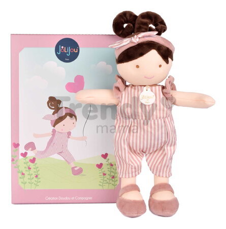 Bábika Opaline Pretty Jolijou 28 cm s hnedými vláskami v modrých šatách od 0 mes JJ6066